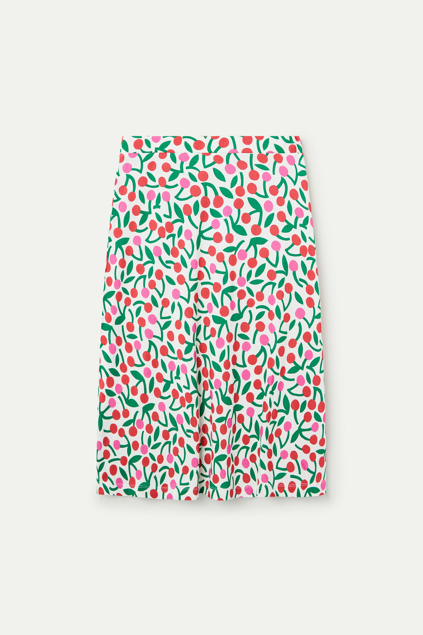 Falda Midi Estampado Guinda