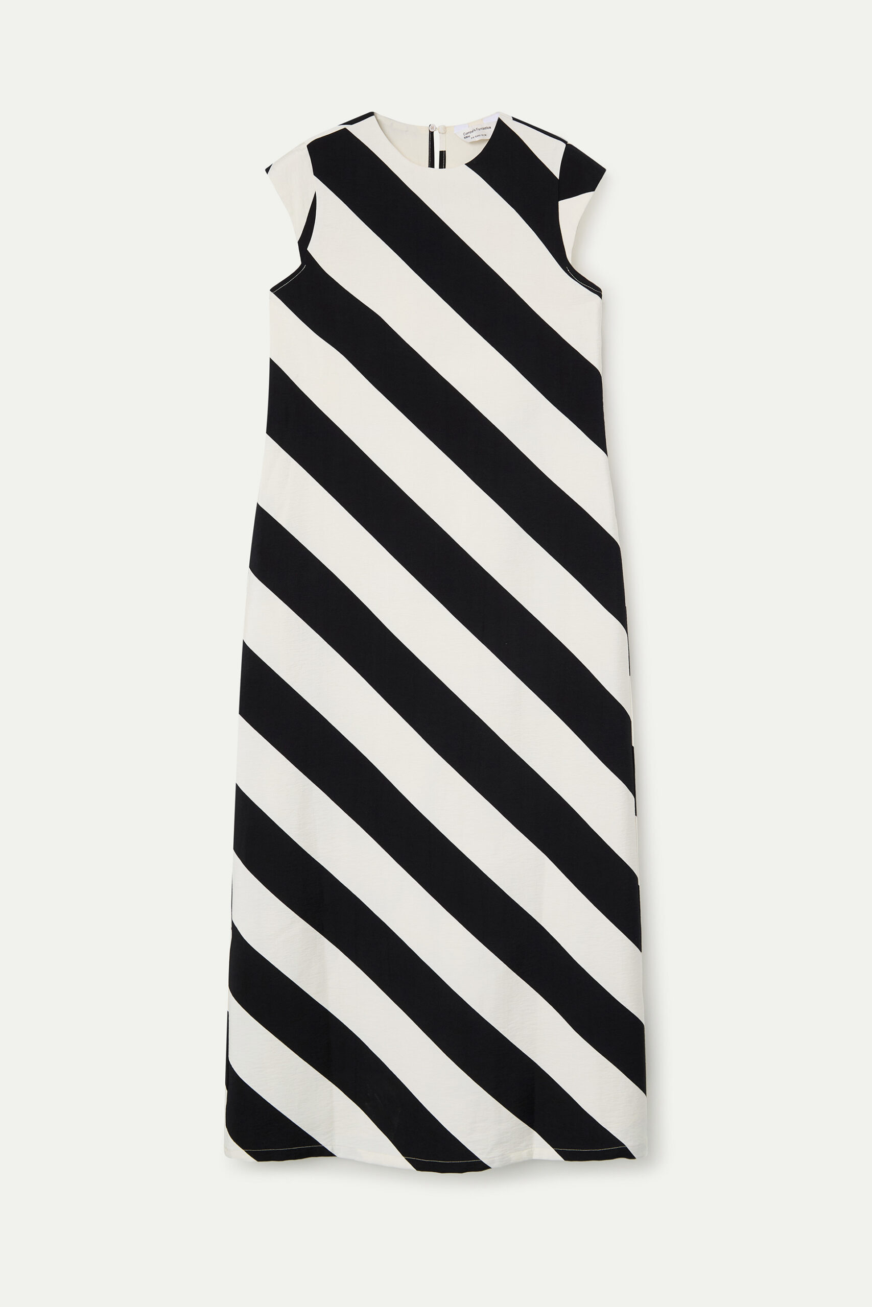 Vestido largo de rayas diagonales